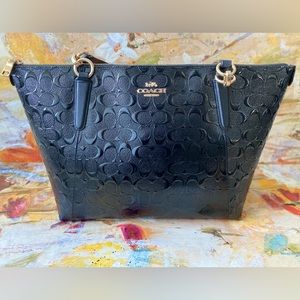 Coach ava embossed tote Clearance